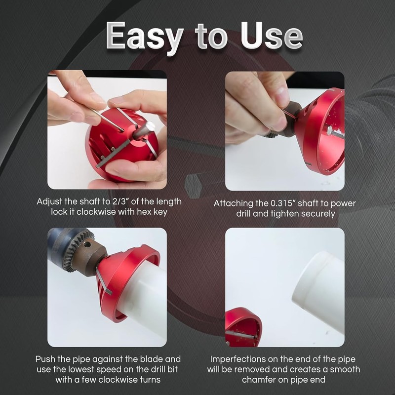 2" 1 Inner-Outer PVC Deburring Tool PVC Chamfer Tool for PVC, CPVC, ABS, PP,PE gallery