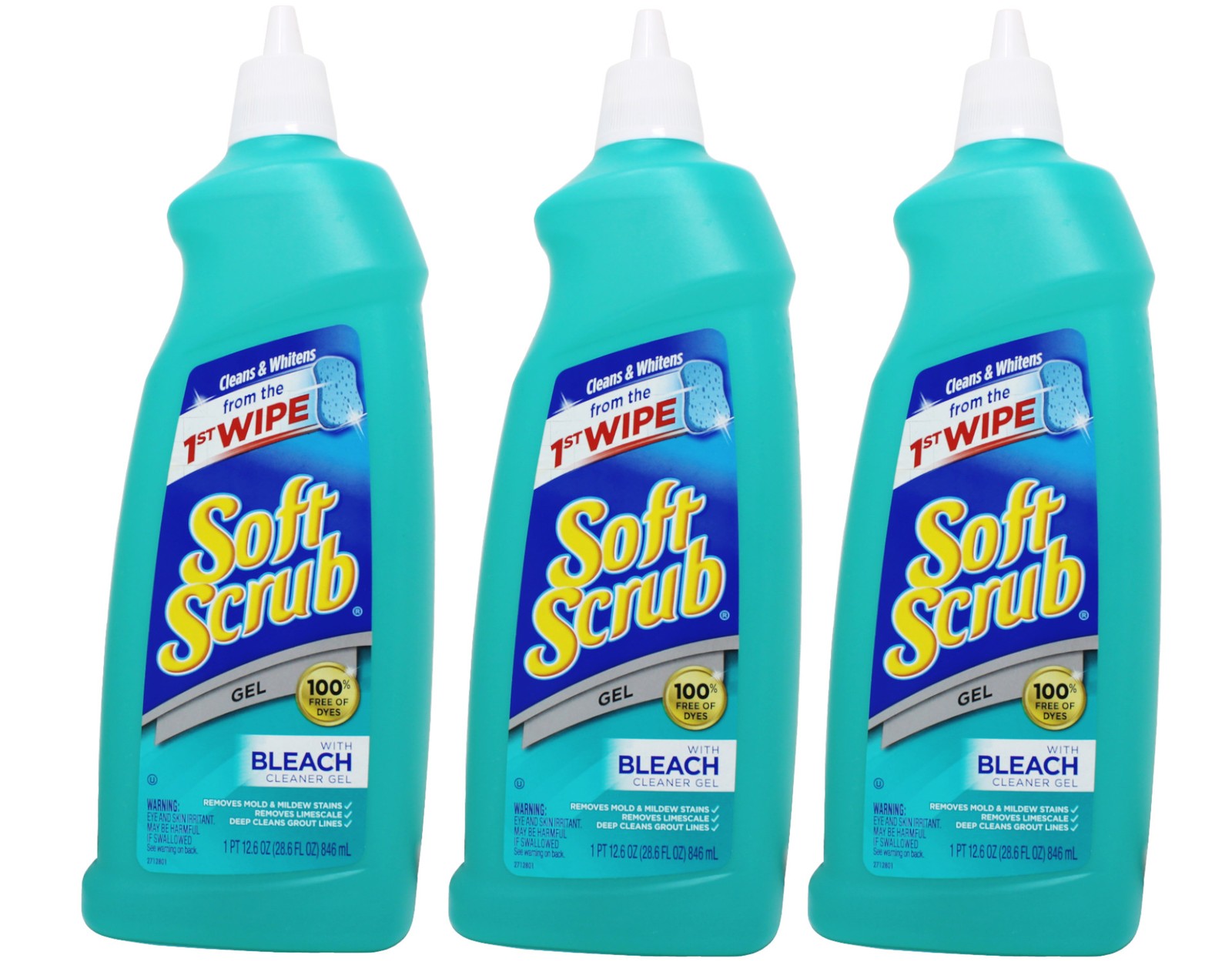 Soft Scrub Gel Cleaner With Bleach Removes Mold Mildew Stains 28.6 oz Pack of 3 gallery