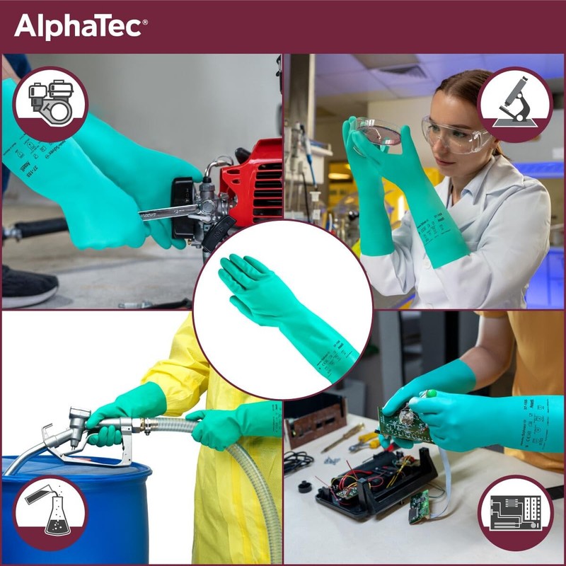 Nitrile Work Gloves, Size Large - Chemical Resistant FDA Approved gallery
