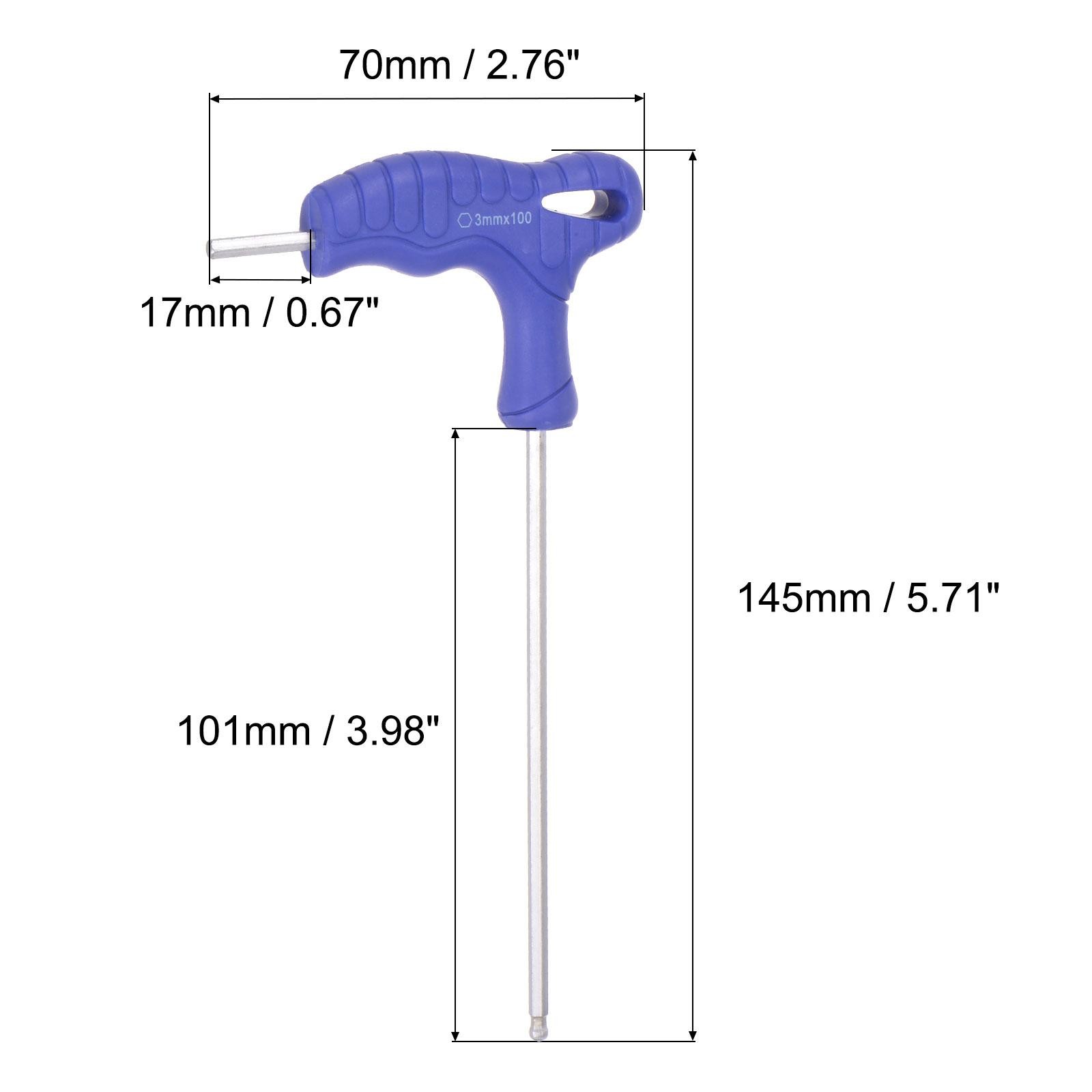 3mm Ball End Hex Key T-Handle Wrench Spanner, Metric CR-V Steel gallery