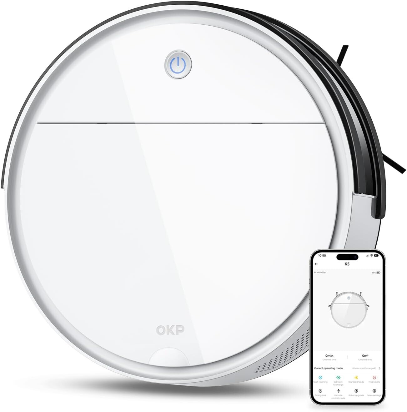 Robot Vacuum Cleaner, 2500pa Strong Suction, Work with Alexa/APP, 120Mins Run... gallery