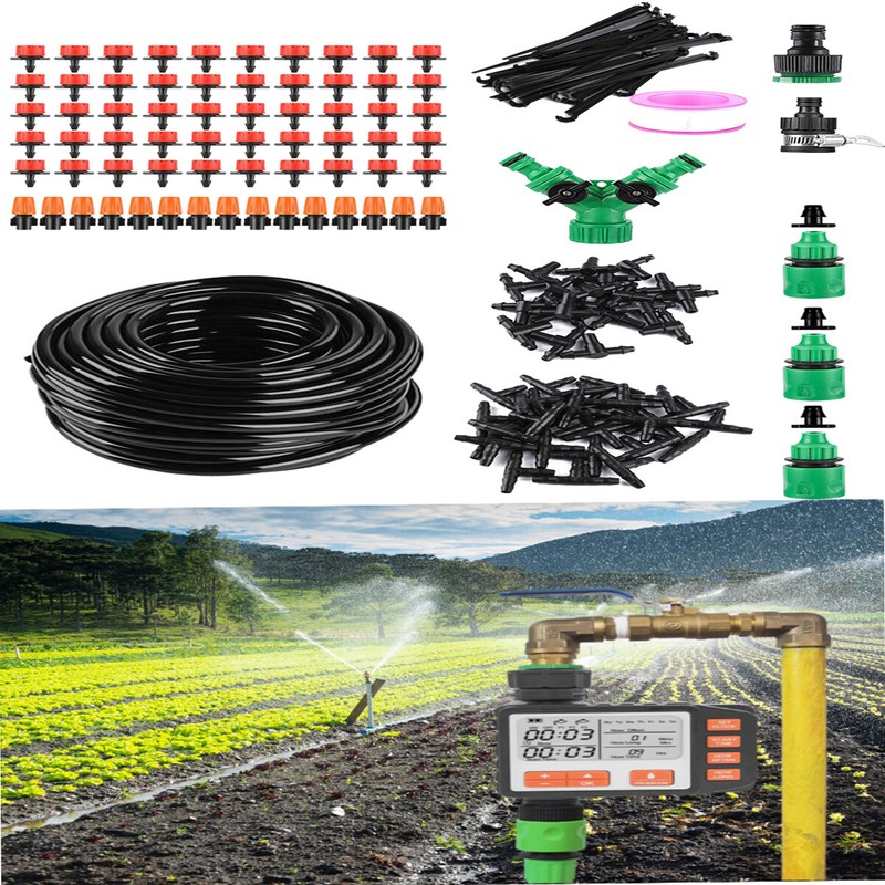 164FT Automatic Drip Irrigation System Kit for Garden Greenhouse &Patio Watering gallery