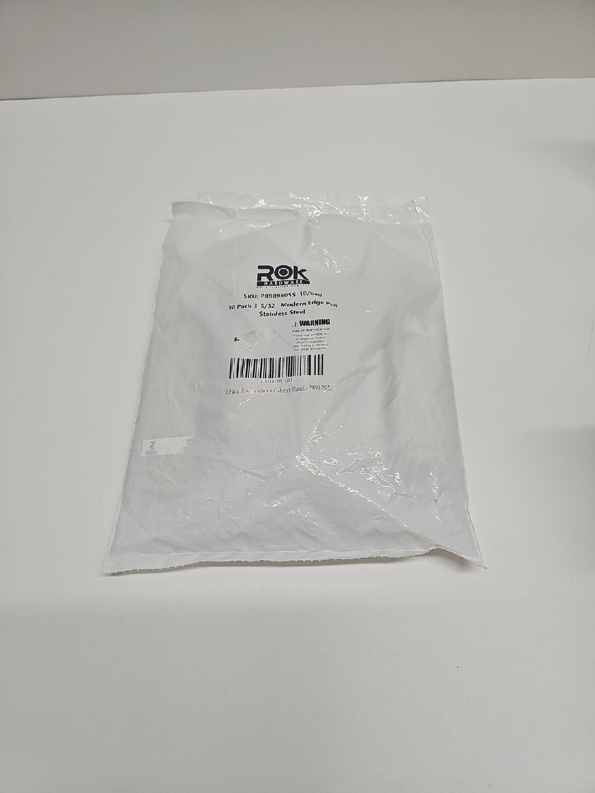 Rok Hardware 10 Pack 3-5/32" (80 mm) Modern Style Finger Edge Pull 3-15/16" gallery