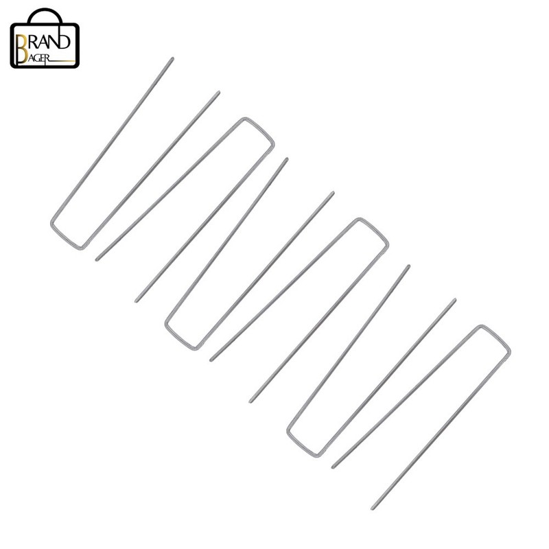 200 Pack 6" High Quality Landscape Staples Garden Stakes Galvanized Sod Staples gallery