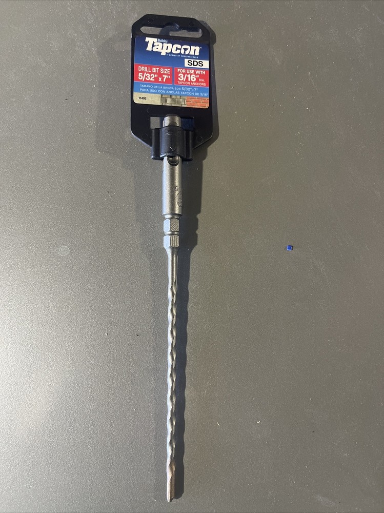 Tapcon 5/32-in x 7-in SDS-Plus Drill Bit #11492
