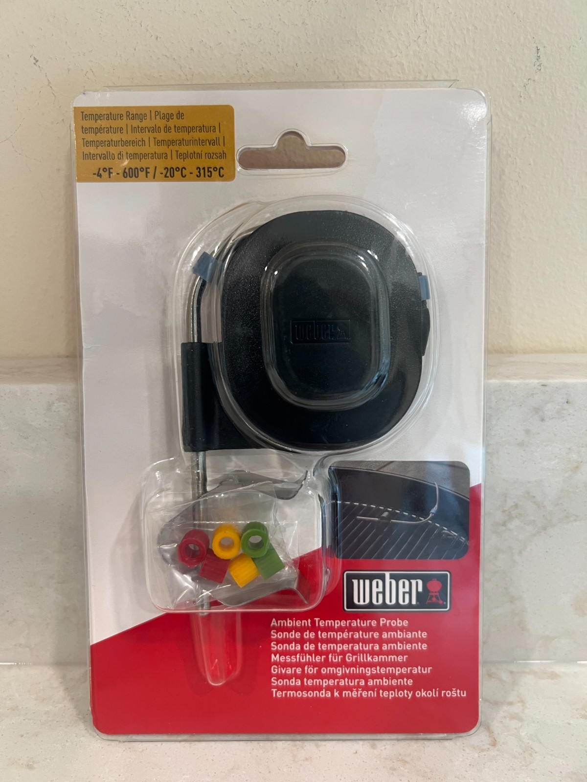 Weber Ambient Probe Thermometer #7212 NEW IN RETAIL PACKAGING -4F-600F gallery