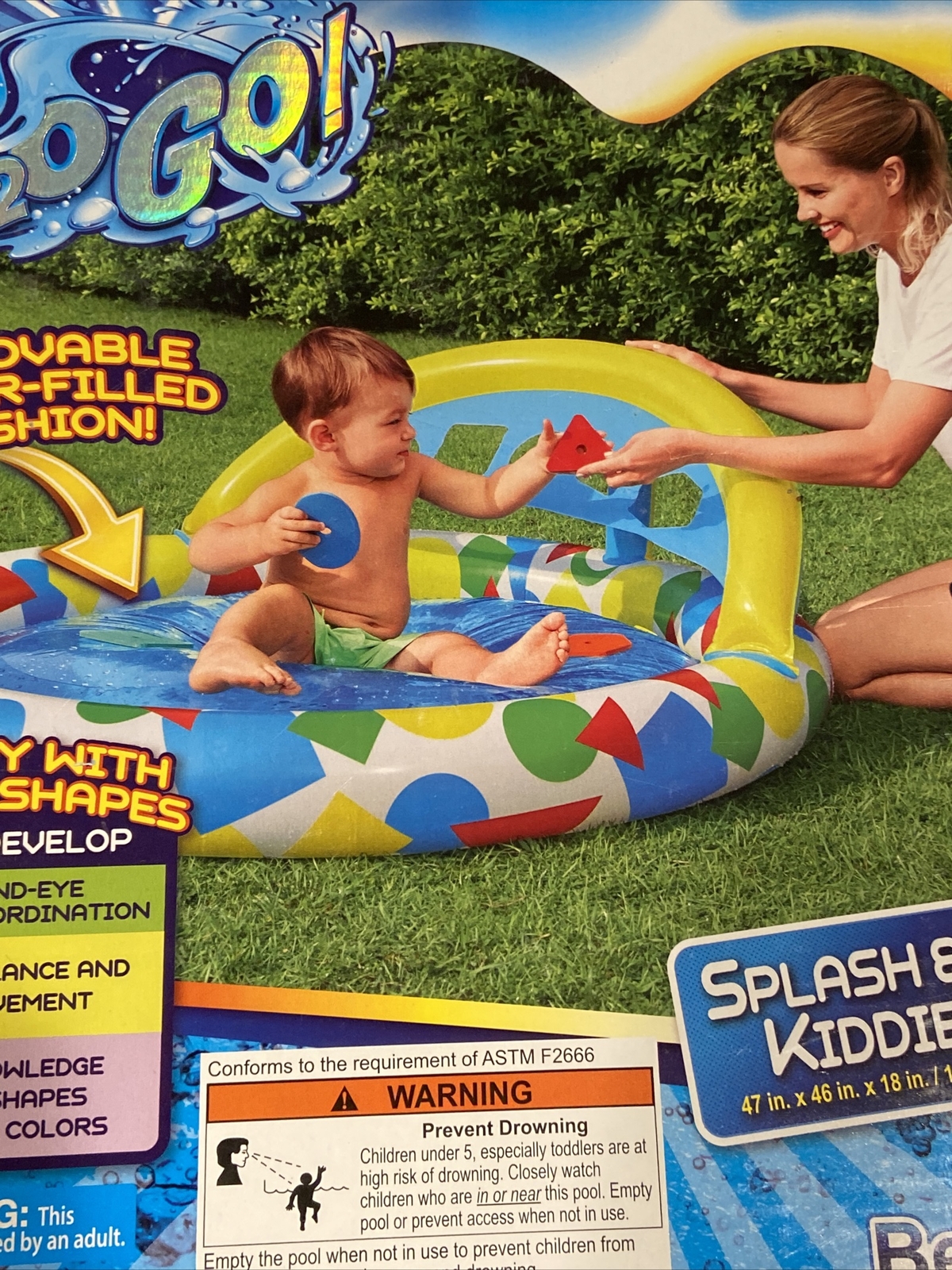 H2OGO! Splash & Learn 47-Inch Inflatable Kiddie Pool gallery