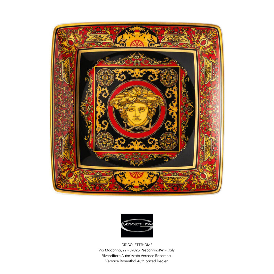 Versace Rosenthal - Medusa Rosso - Coppetta quadra piana cm 12 x 12 gallery