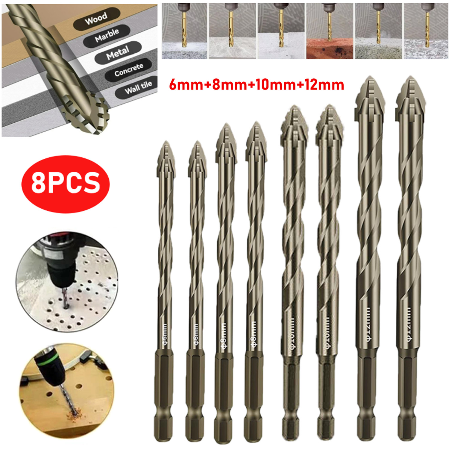 Quad Edge Sawtooth Drill Bit,High Strength 4 Flute Serrated Eccentric Drill Bit gallery