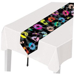 Printed Rock & Roll Table Runner Party Accessory (1 count) (1/Pkg)