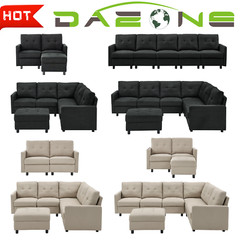 Modular Sectional Sofa Set – Modern Fabric Upholstered Couch for Living Room