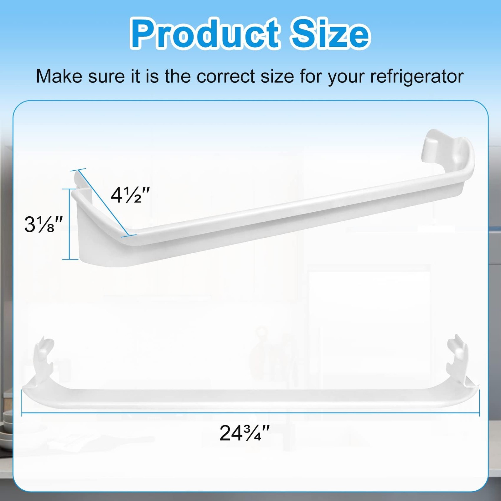 240534901 Door Shelf Rack Bar （2PACK）Compatible with frigidaire or kenmore Re... gallery