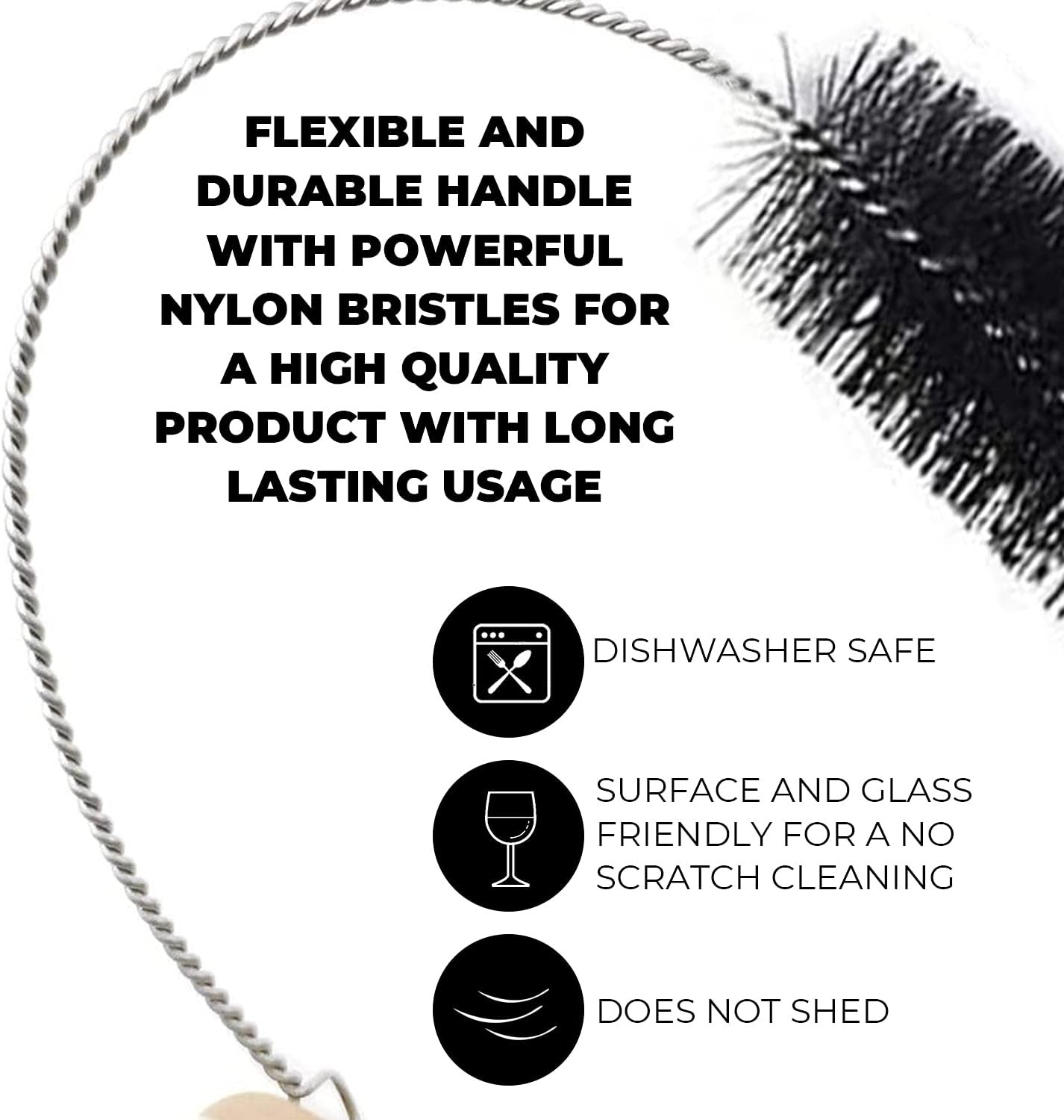 10" Long Professional Tube Cleaning Brush Set, Large Sizes Black, 5 Pc. Kit, ... gallery