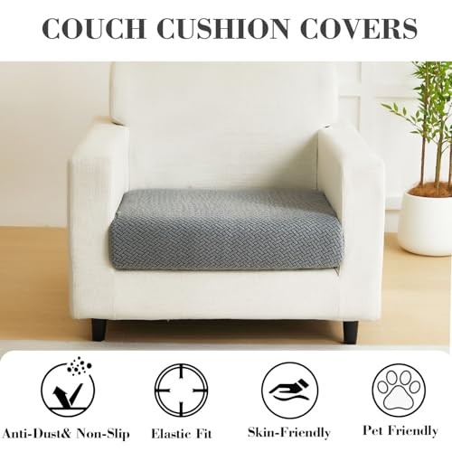 Couch Cushion Covers Sofa Covers Couch Large Single Seat Cover Texture Gray gallery