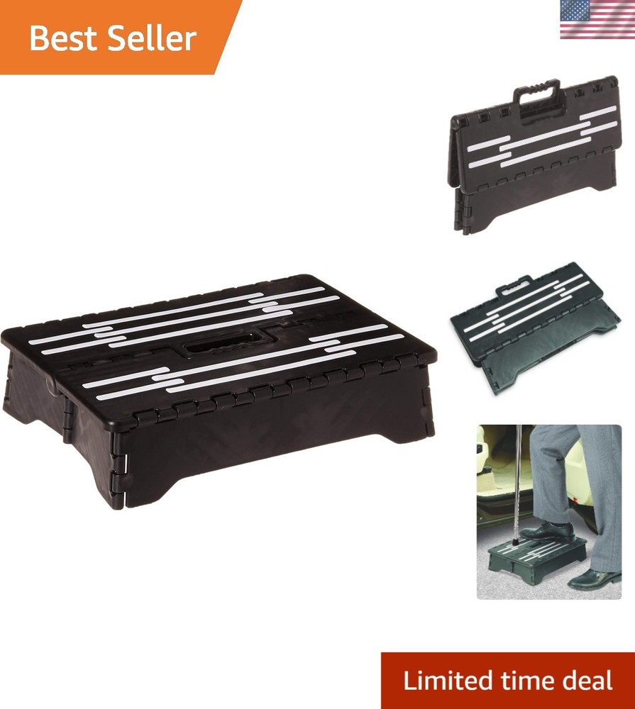Versatile Portable Step Stool - 4" Height, Sturdy, Foldable Design for All Ages