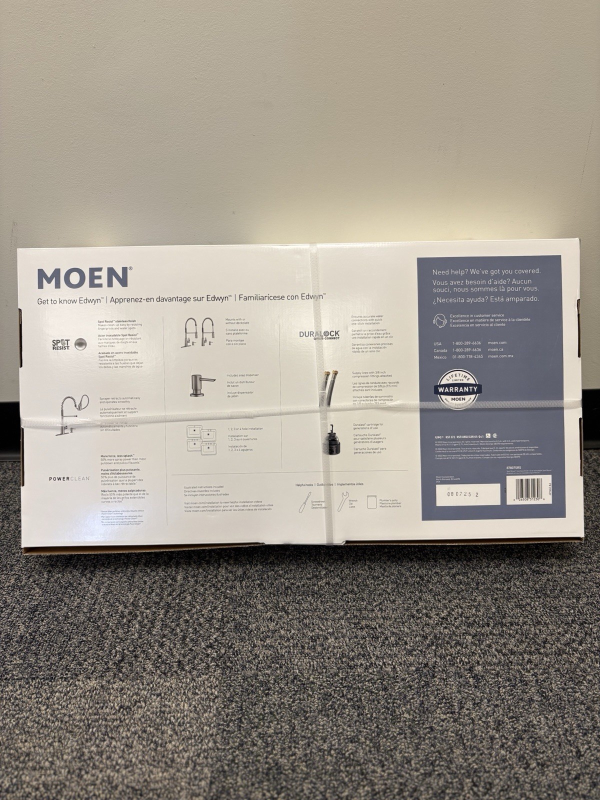 Moen Edwyn 87807SRS One-Handle Pre-Rinse Spring Pulldown Kitchen Faucet gallery