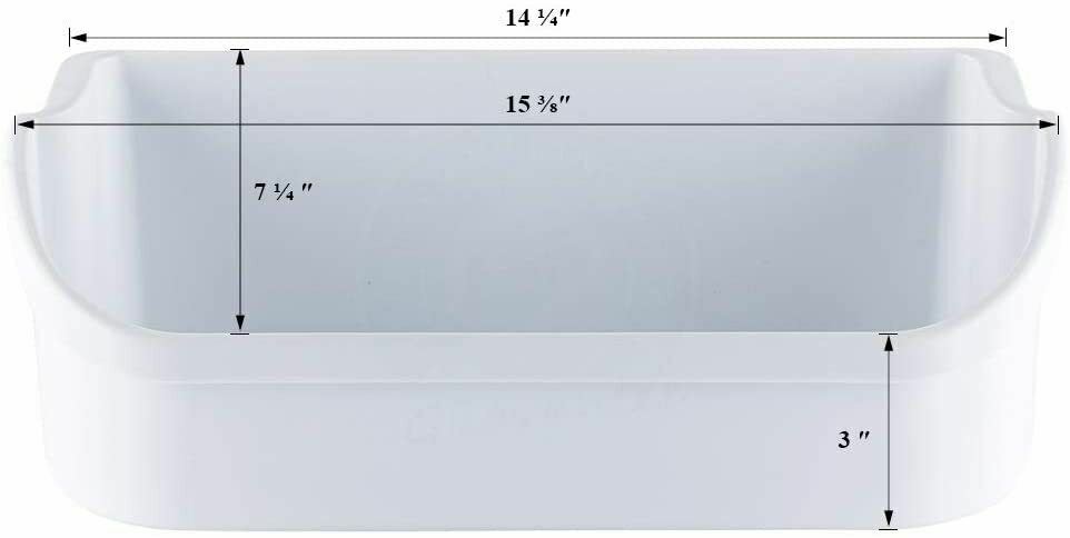 Door Bin Compatible with Frigidaire Refrigerator 240356401 ( 2 PCs ) gallery