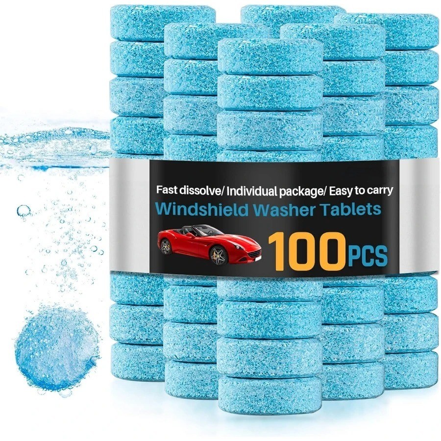 100 Car Winter Windshield Washer Wiper Fluid Concentrated Tablets Glass Cleaner gallery