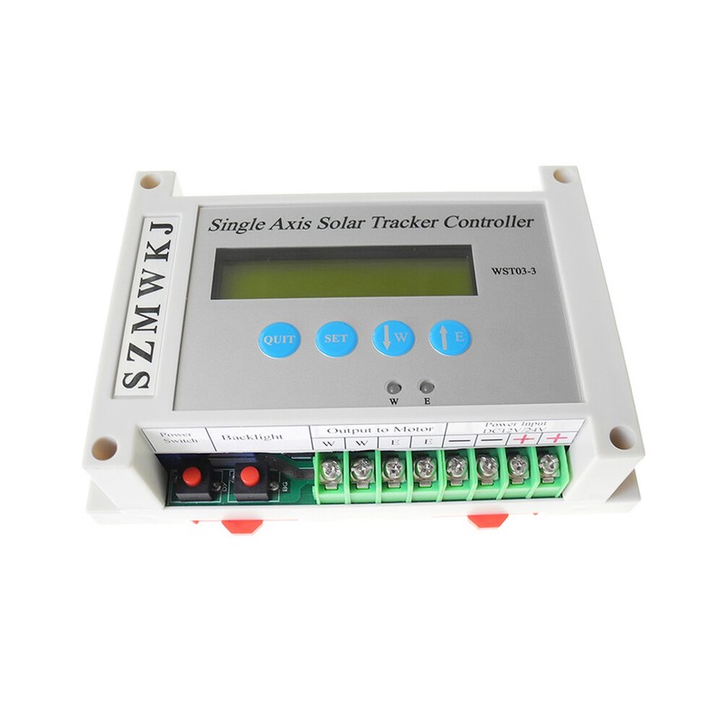 1000W KW Sunlight Tracking Solar Tracker Electric Single Axis Complete Track Kit gallery