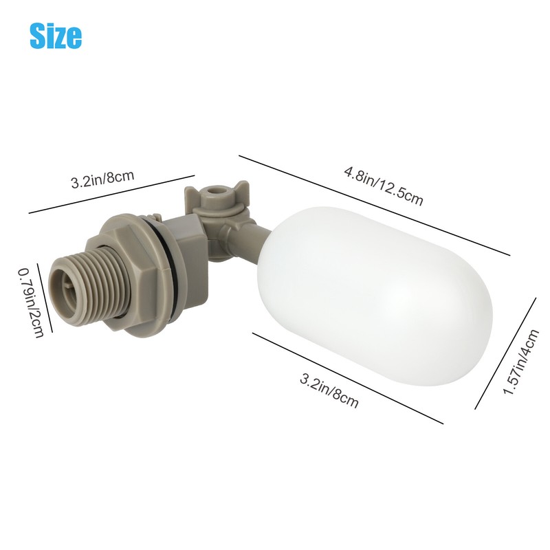 4Pcs Water Float 1/2" Automatic Shut Off Valve Quick Connctor Tank Overfill Stop gallery