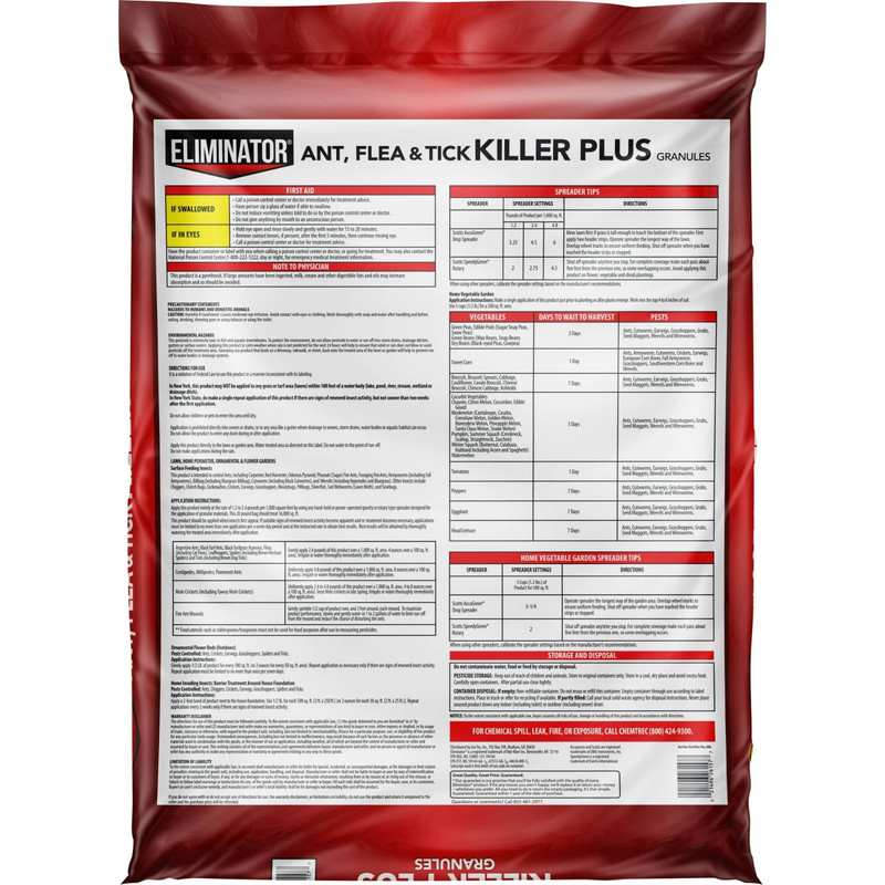Eliminator Ant, Flea & Tick Killer Plus Lawn Insect Granules, 20lb gallery