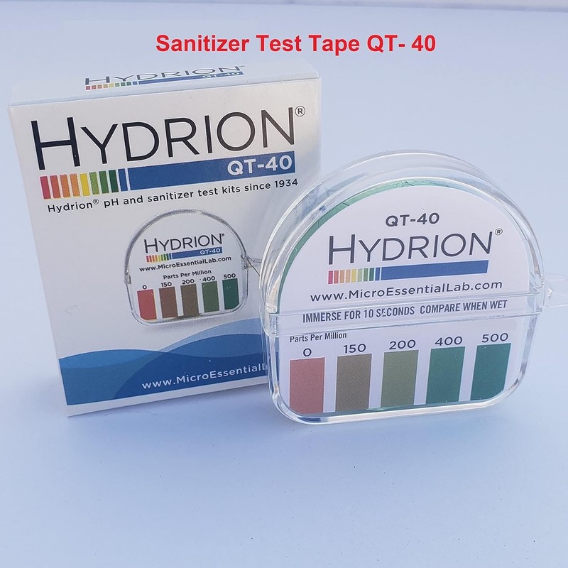 QT-40 Quaternary SANITIZER Solution Tape for Testing 0-500 ppm Ranges - QUAT... gallery