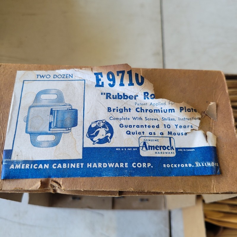 Rare Amerock E9710 Cabinet Hardware Catch NOS Lot of 17 Vintage USA gallery