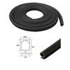 Black Bulb Type Gasket Weatherstrip, 5/16" Width, 1/4" Backing - 20 Ft. gallery