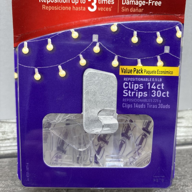 3M Command Adjustables 14 Clips With 30 Strips, Holds 0.5 Lb {19} gallery