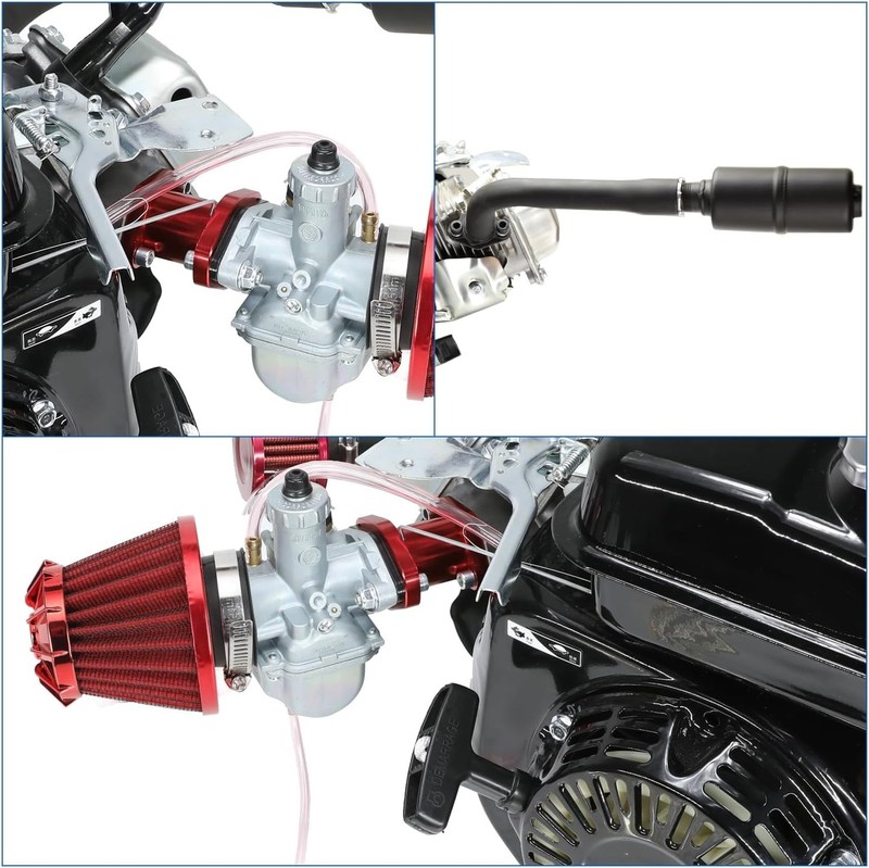 Carburetor Exhaust Header Muffler Stage 2 Kit for Mini Bike Go Kart Predator ... gallery