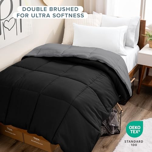 Twin/Twin Extra Long Comforter - Reversible Twin/Twin XL 07 - Black/Grey gallery