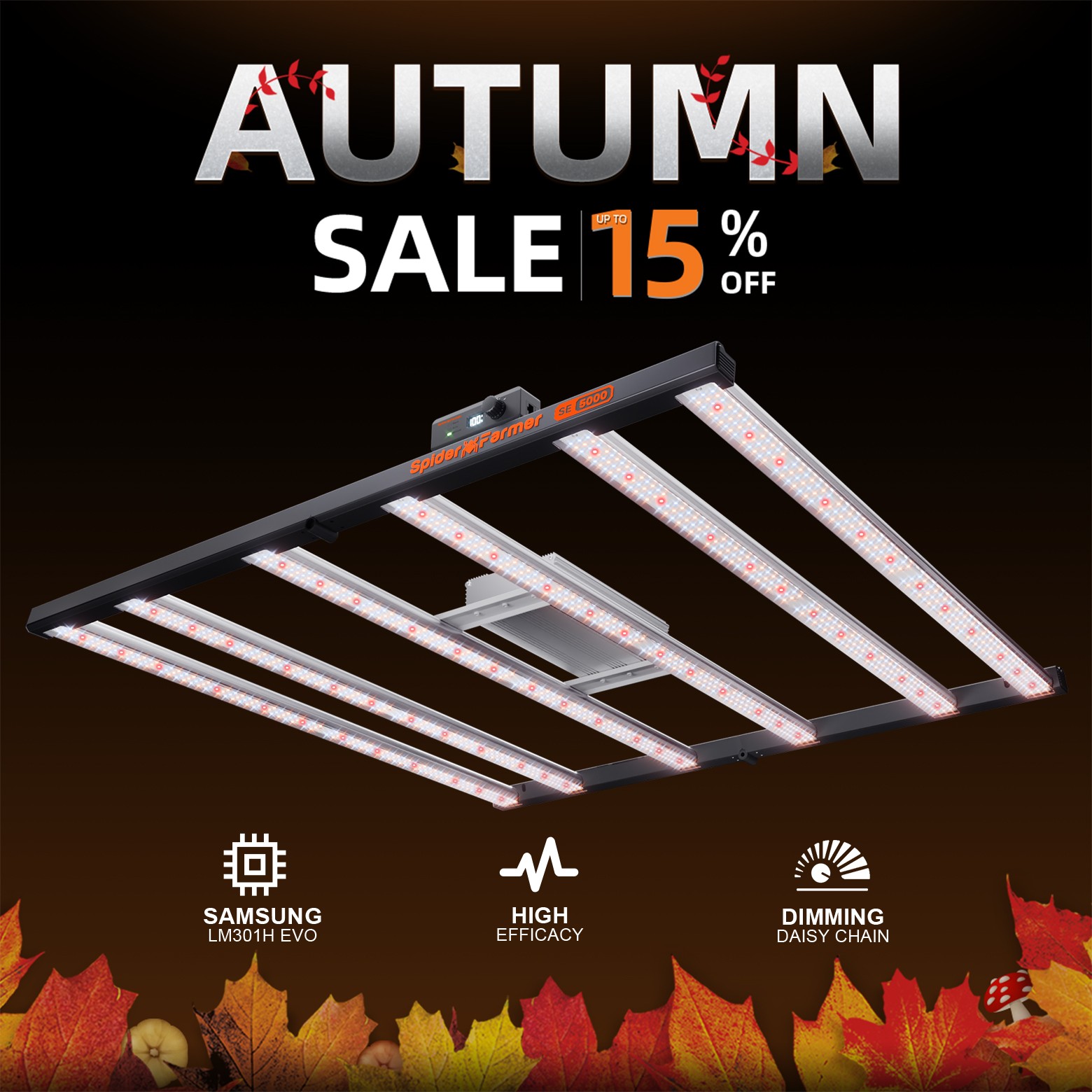Spider Farmer SE5000 LED Bar Grow Light Full Spectrum Commercial Indoor Plants gallery