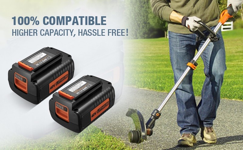 1-2Pack for Black and Decker 40V 40 Volt Max Lithium ion Battery LBX2040 LBXR36 gallery