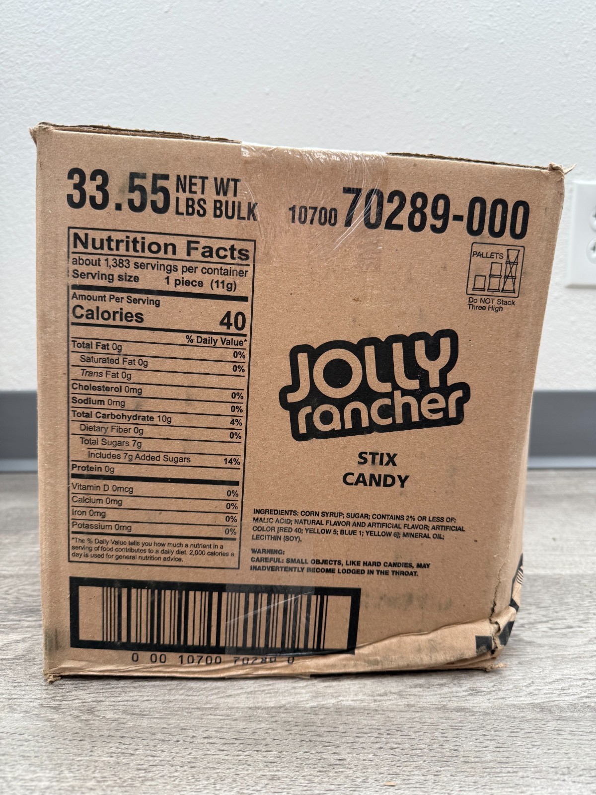 Jolly Rancher Stix Hard Candy 2 Pound sealable bag Individually Wrapped gallery