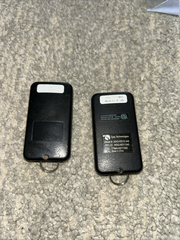 2gig 2GIG-KEY2-345 4 Button Key Ring Remote - Lot of 2 gallery