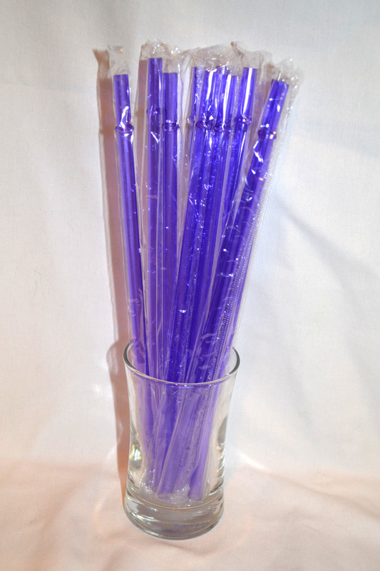 Reusable Straws Clear Solid Colors Plastic Acrylic 9” Rings BPA Free Sealed #2 gallery