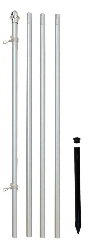 13ft Flag Pole In Ground Pole Pole & Stake Kit Outdoor Flag Pole White 13' Pole gallery
