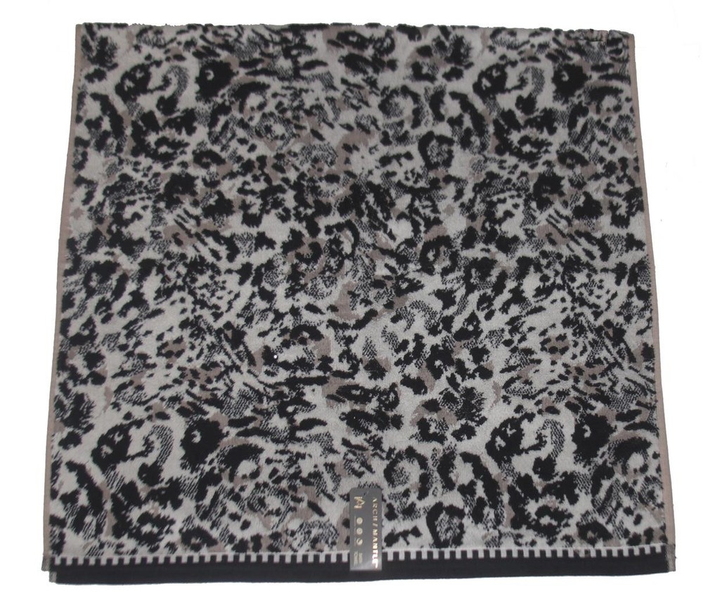 Arch Mantle Leopard Terry Loop Textured Contrast Border BATH Towel Nice Quality