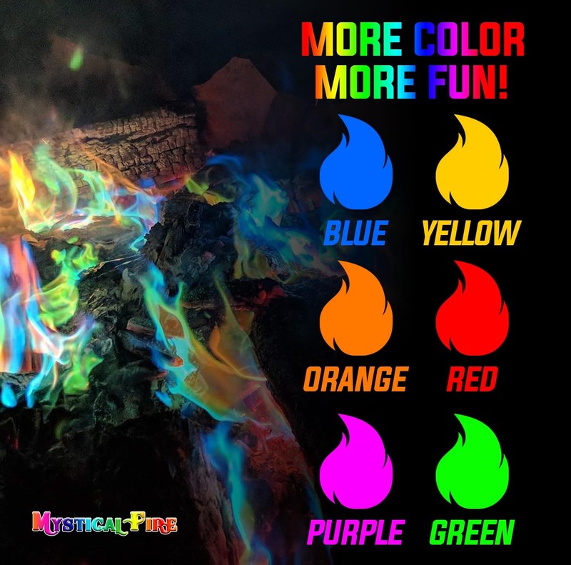 Mystical Fire Color Changing Packets Pits 6 Pack, Multi Coloured gallery