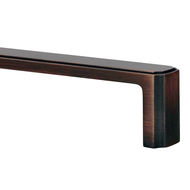 Transitional 5-1/32" Brushed Oil-Rubbed Bronze Cabinet Handle Pull P077128BORB gallery