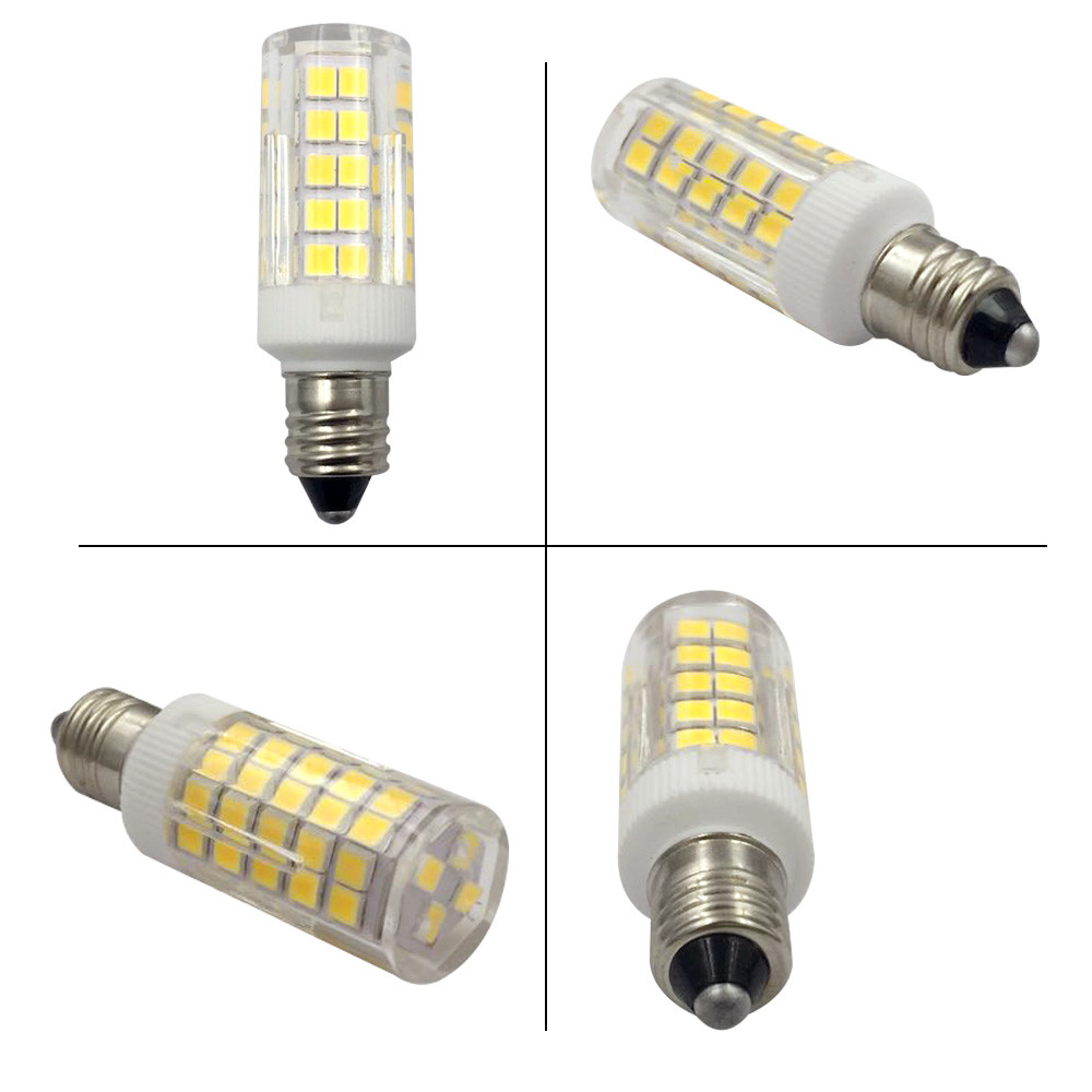 6pcs E11 Mini Base Led Bulb 64-2835SMD LED 5W 110V Ceramics Light Warm White H gallery