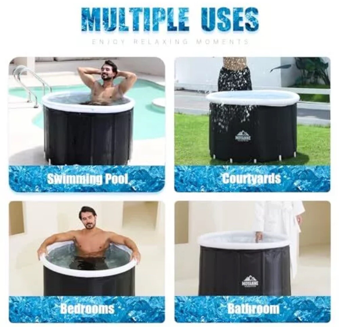 Ice Bath Tub,155 Gallons Inflatable Cold Plunge Tub for Recovery (NEW) gallery