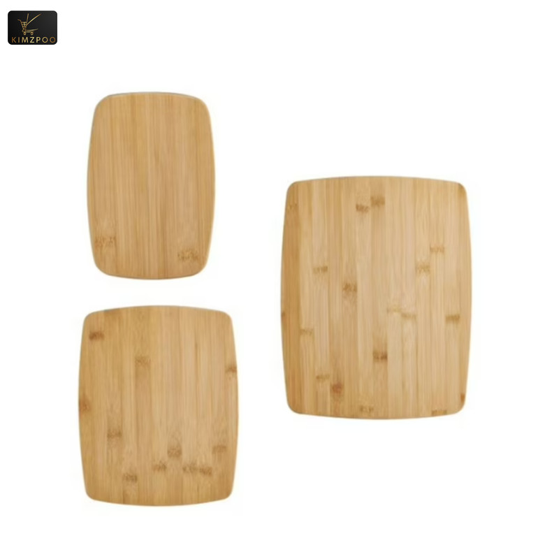 3Pc Bamboo Cutting Board Set Kitchen Chopping Boards Food Prep Serving gallery