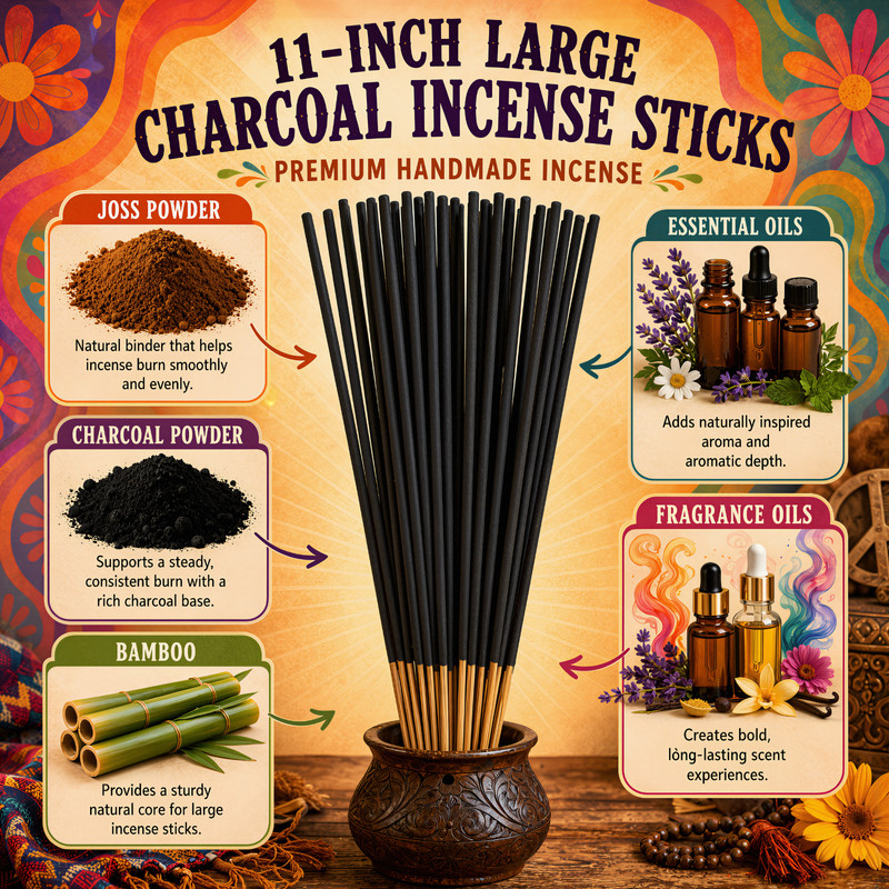 PEPPERMINT Incense Sticks 11" Bulk Pack Wholesale Hand Dipped Lot gallery