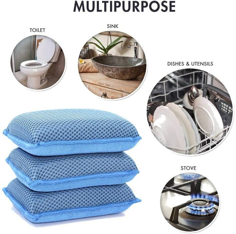 Miracle Microfiber Kitchen Sponge Heavy Duty Dish Washing Cleaning Sponges gallery