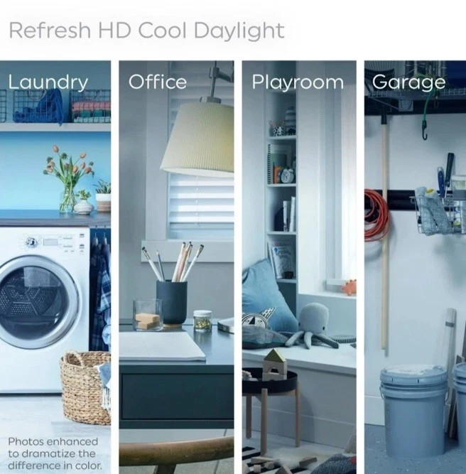 GE Refresh 1-Pack 4-BULBS 60watts Lights Daylight White Light A19 LED gallery