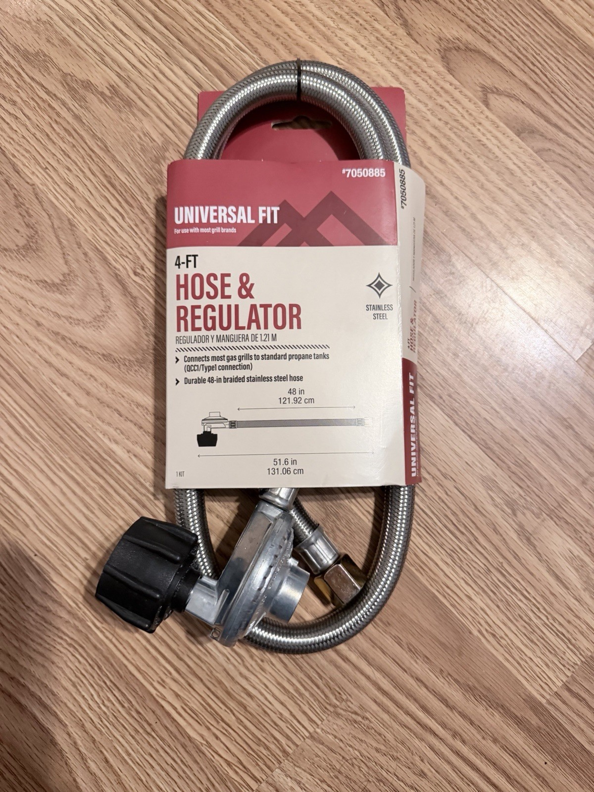 4FT Propane Hose Regulator Universal Fit 1"-20 1lb to 5-20lb Tank US 7050885 gallery