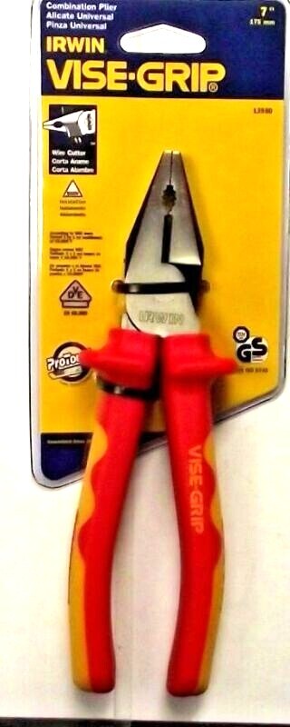 Irwin 13980 7" Insulated Combination Plier With Wire Cutter 1000v gallery