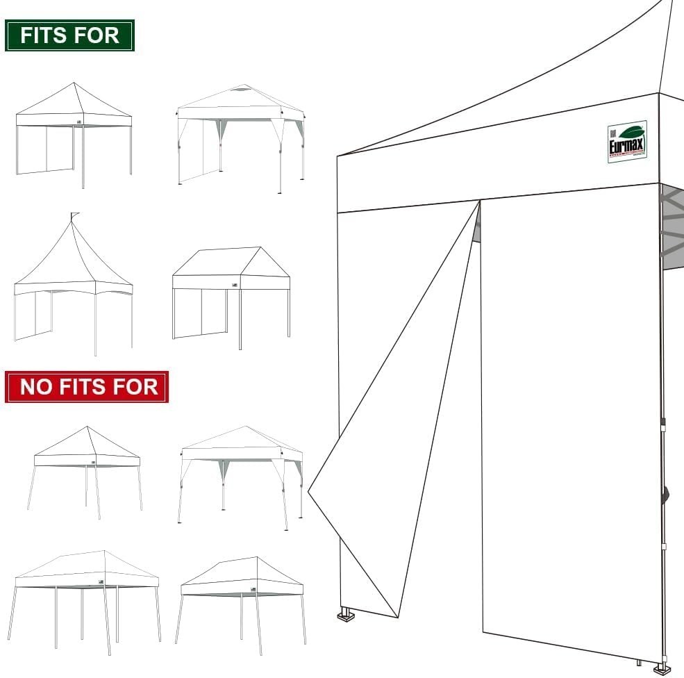 Eurmax USA Instant Canopy SunWall Canopy Middle Zipper Wall for Easy Entry an gallery