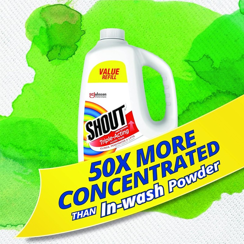 Shout Active Enzyme Laundry Stain Remover Spray, Triple-Acting, Penetrates 60oz gallery